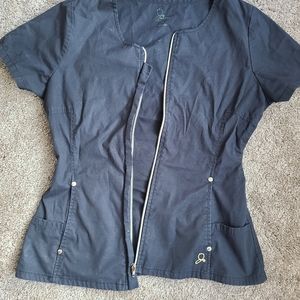 Black Discontinued Jaanuu Hidden Zipper Top